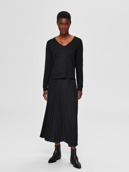 Plisserad kjol Alexis, black