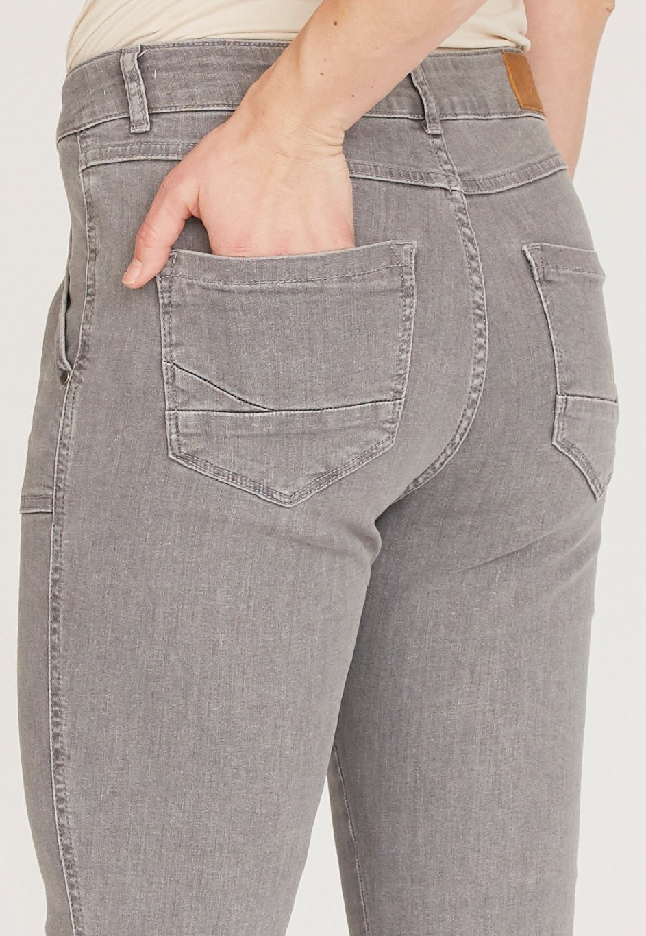 Jeans Como flare, light grey washed