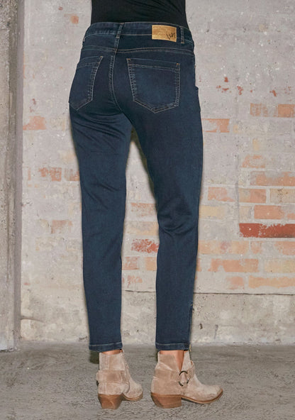 Jeans Lido zip, denim blue unwashed