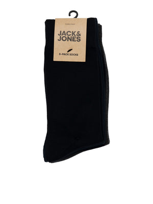 Basic bamboo sock 5-pack, black/navy/grey