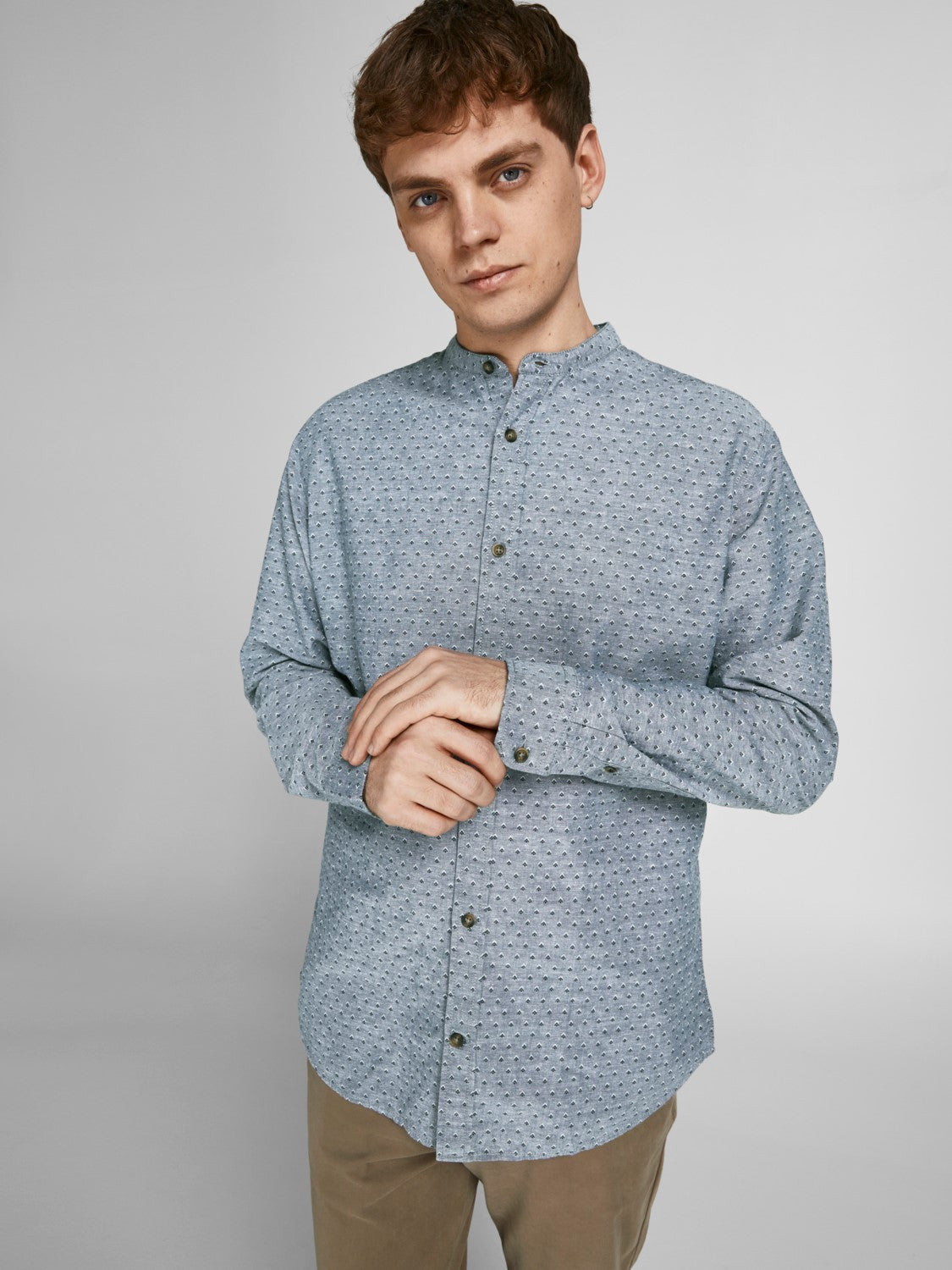 Skjorta Summer band print, faded denim
