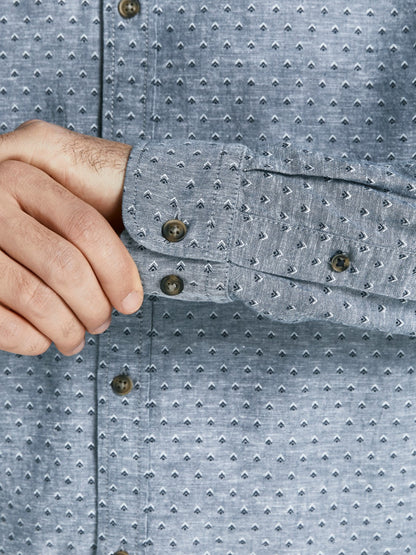 Skjorta Summer band print, faded denim